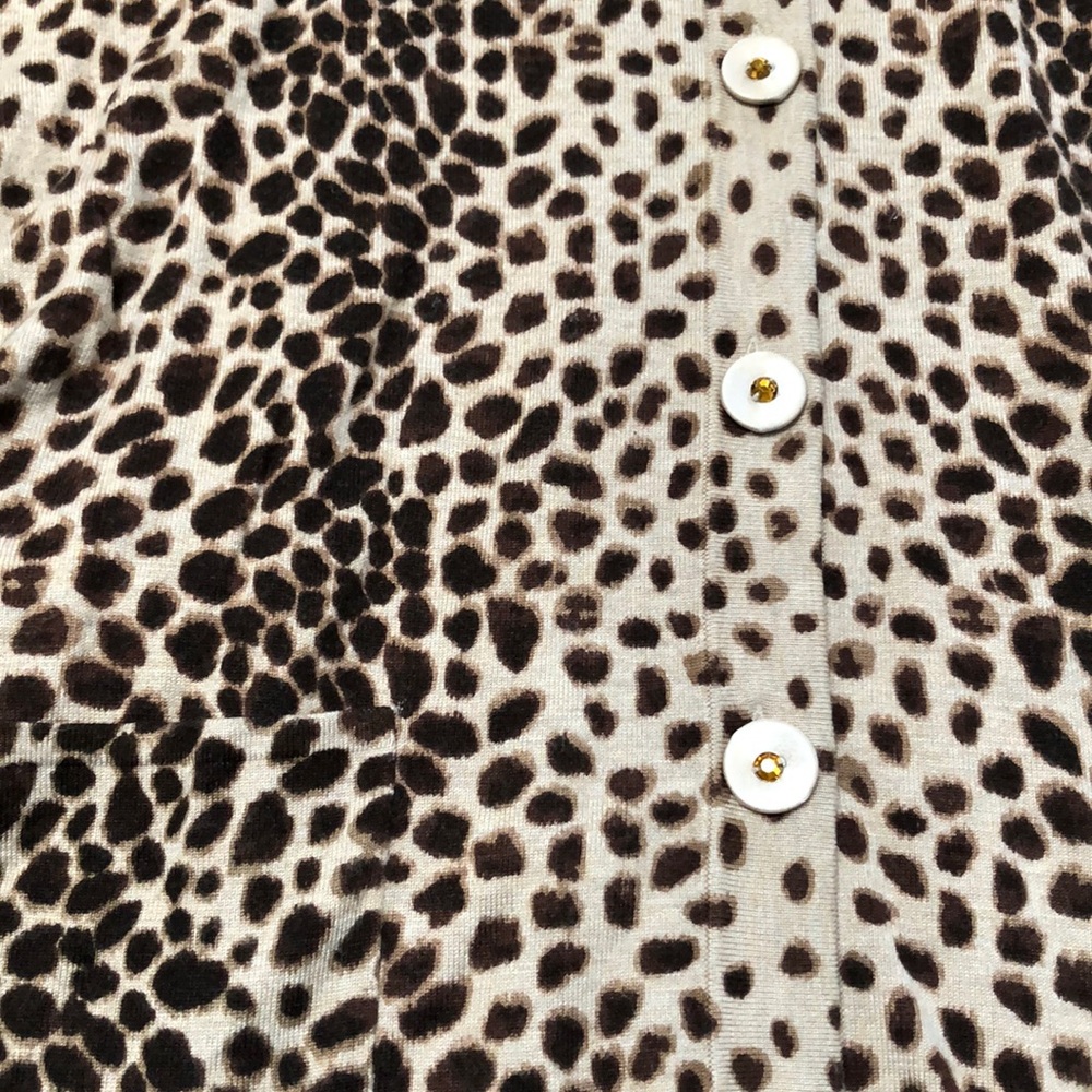 Chico’s Cheetah Rhinestone sweater - Picture 3 of 5